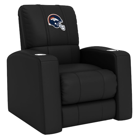 Dreamseat Home Theater Recliner with  Denver Broncos Helmet Logo XZ418301RHTCDBLK-PSNFL20047